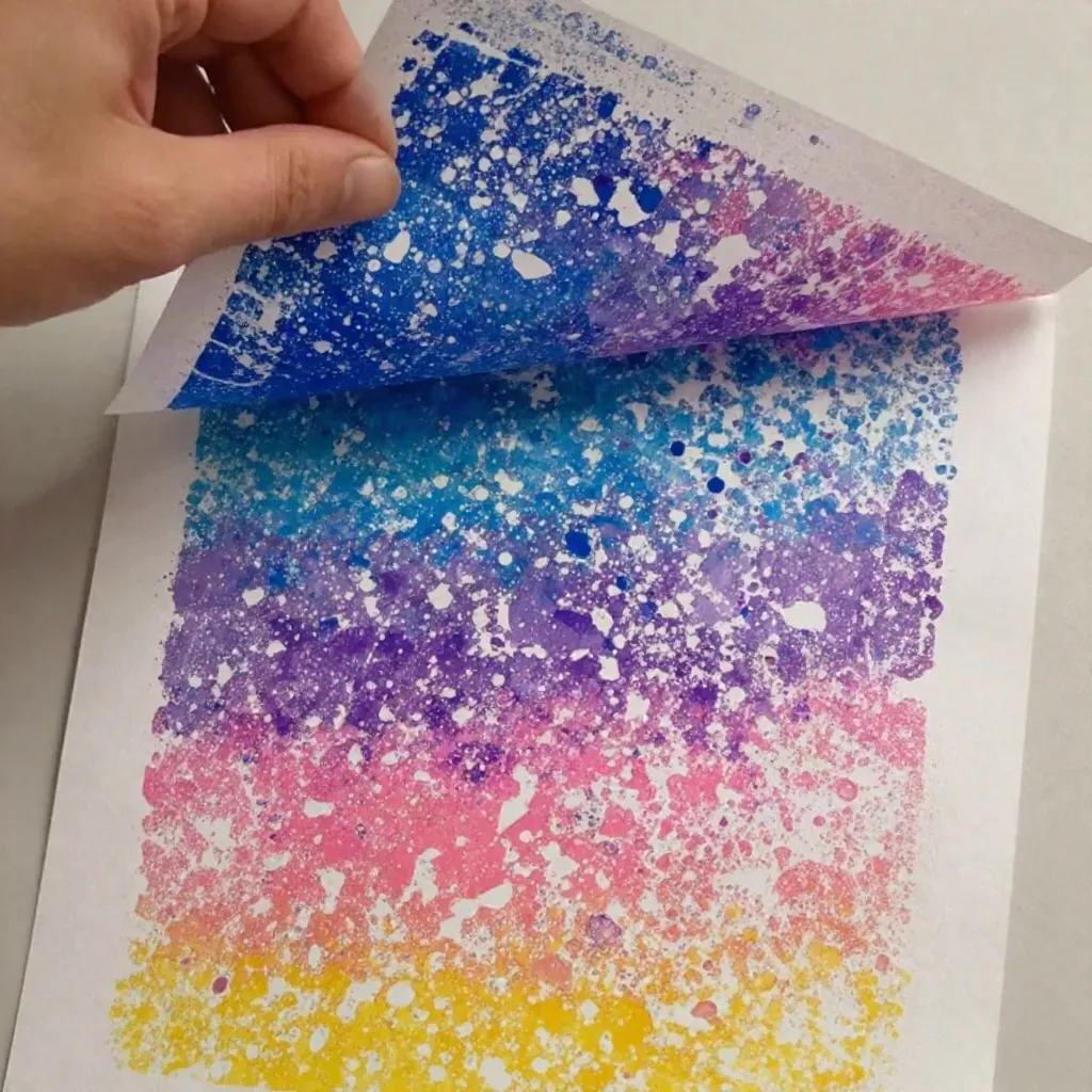 Rainbow Bubble Wrap Ocean Art for Kids 16 Bubble Wrap Rainbow Ocean Painting for Kids