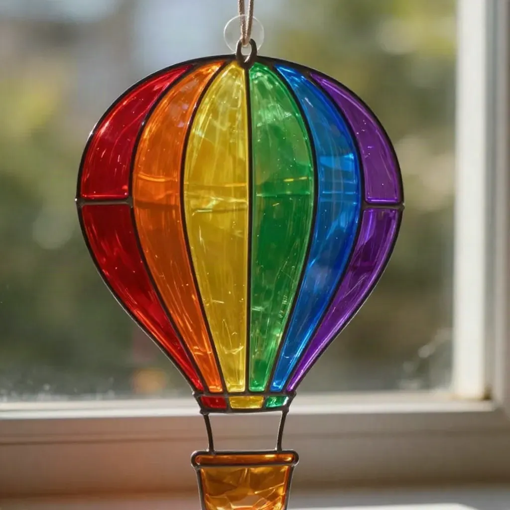 Prismatic Rainbow Balloon Window Suncatcher for Colorful Light Display 16 Rainbow Prism Balloon Suncatcher