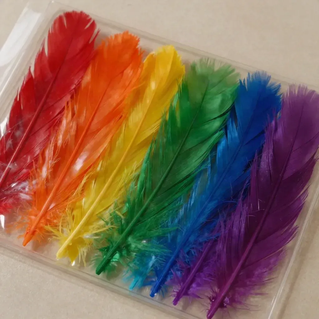 Vibrant Rainbow Feather Window Art for Home Decor 16 Colorful Rainbow Feather Window Art for Home Decor