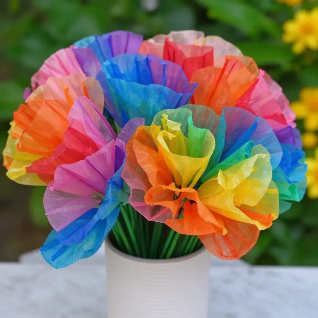 Rainbow Coffee Filter Garden Bouquet