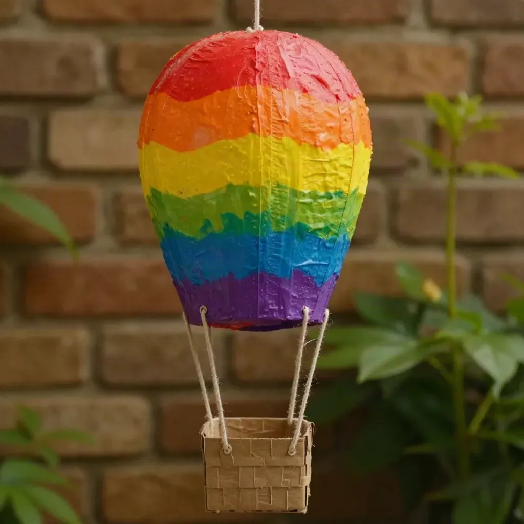 DIY Rainbow Tissue Paper Hot Air Balloon Craft 17 Rainbow Tissue Paper Hot Air Balloon Craft