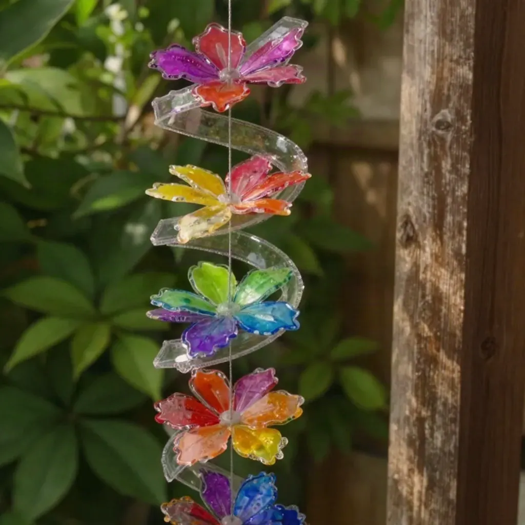 Rainbow Flower Wind Spiral