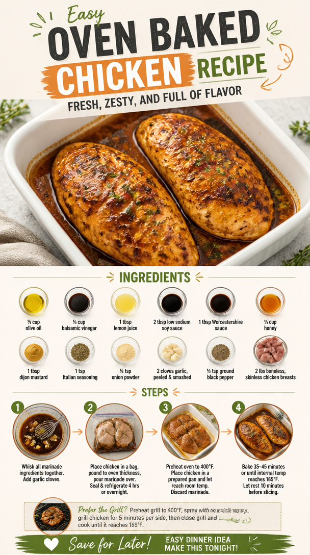 Easy Oven Baked Chicken Recipe
