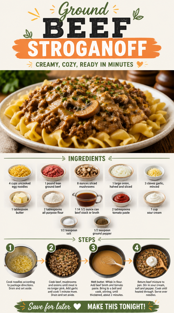 Ground Beef Stroganoff
