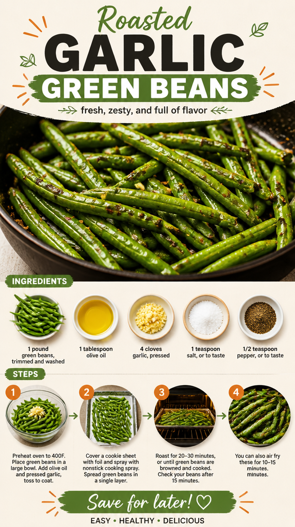Roasted Garlic Green Beans