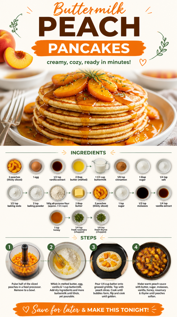 Buttermilk Peach Pancakes