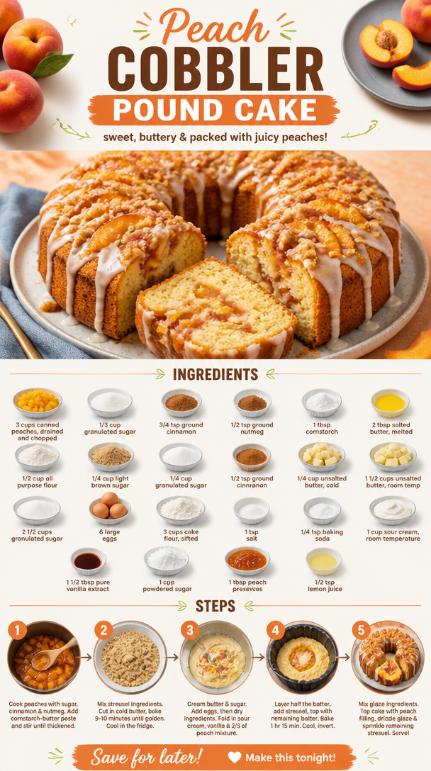 Peach Cobbler Pound Cake