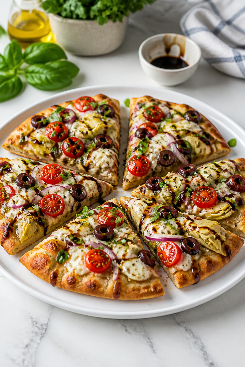 Loaded Mediterranean Naan Pizza Dinner
