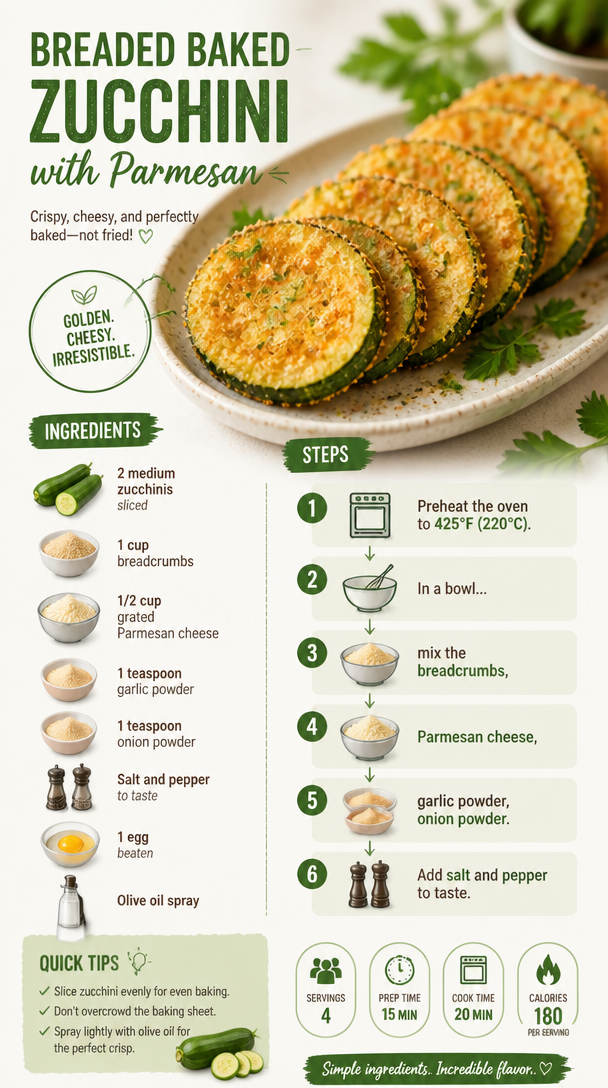 Breaded Baked Zucchini with Parmesan