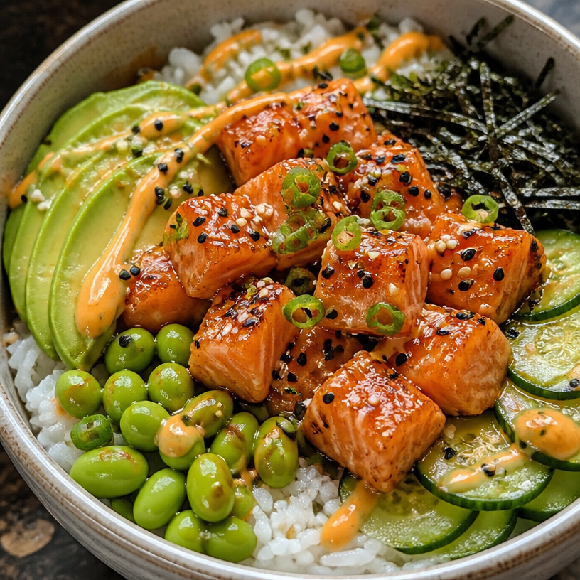 Easy Salmon Sushi Bowls