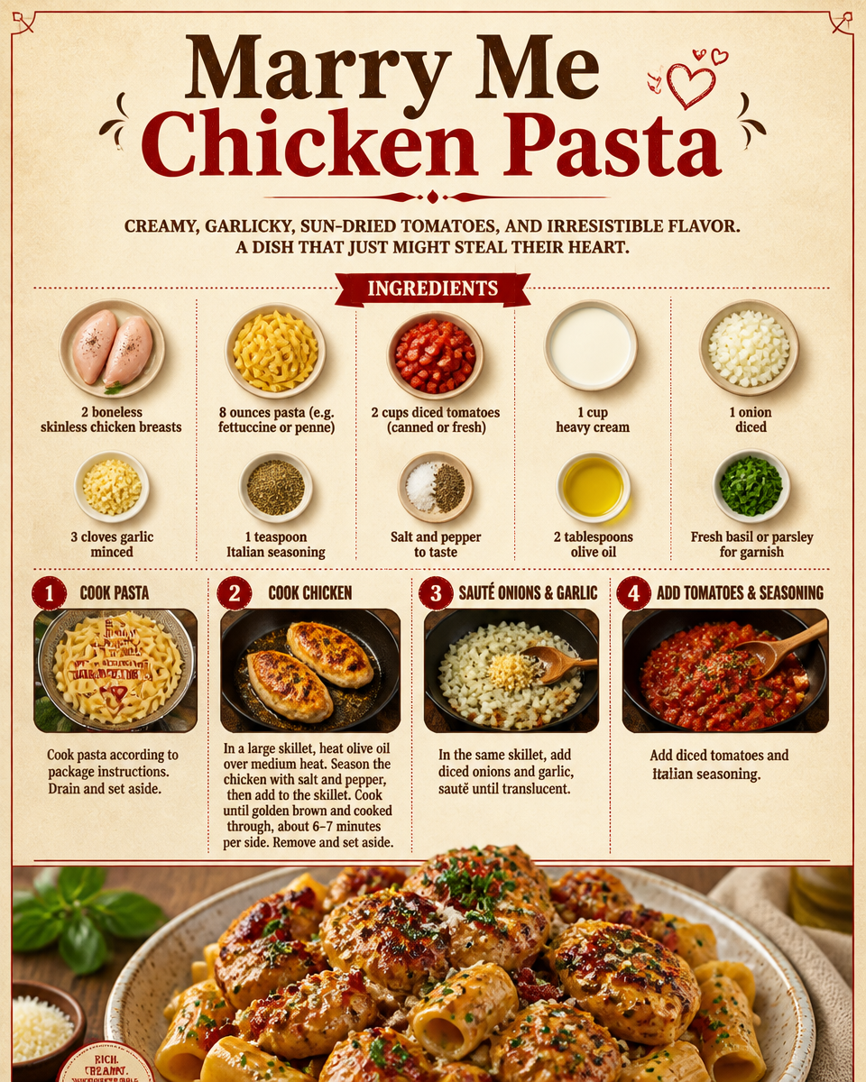 Marry Me Chicken Pasta