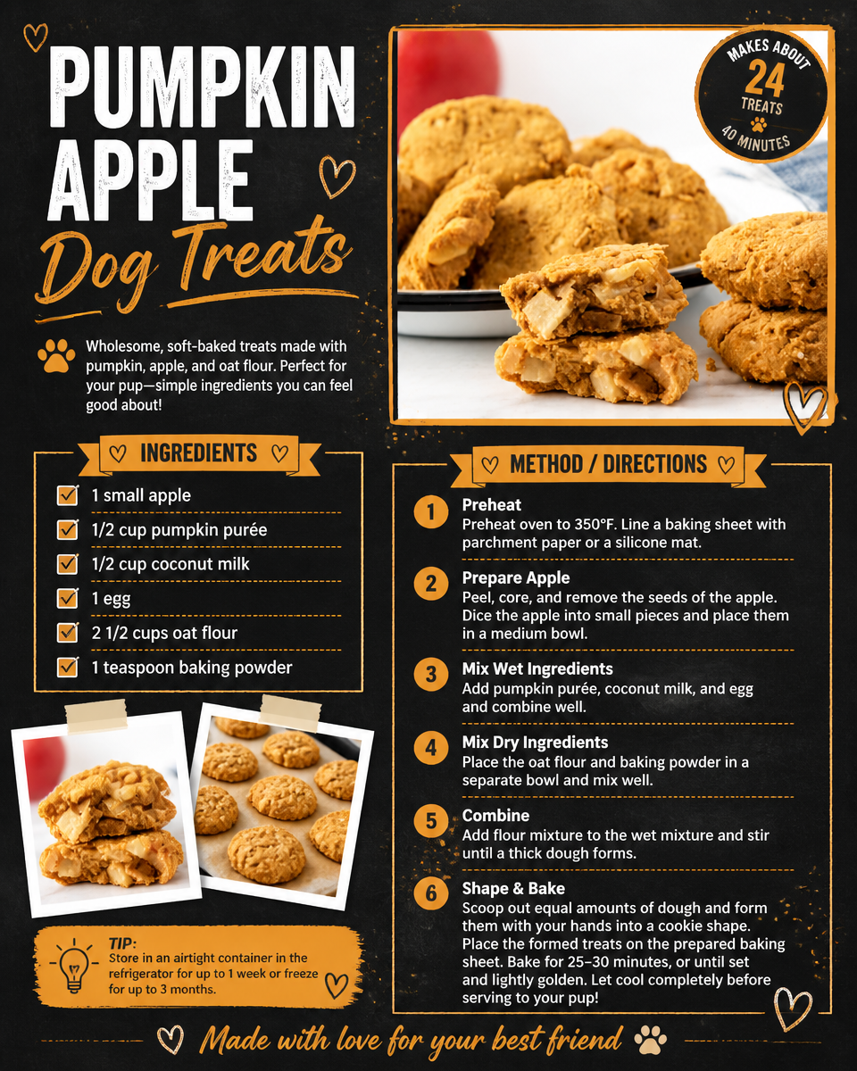 Pumpkin Apple Dog Treats