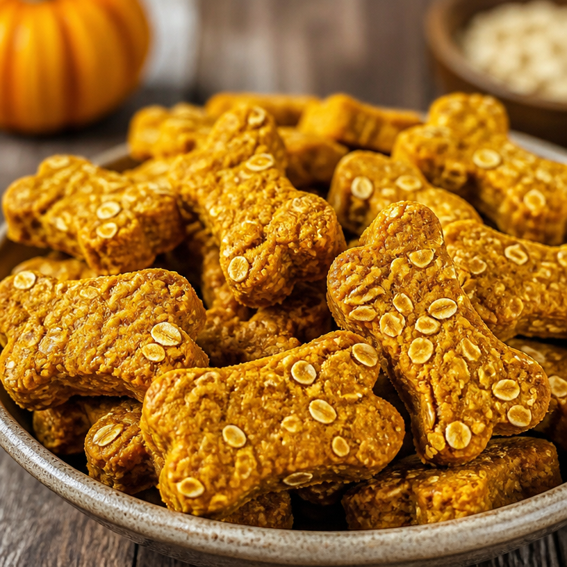 Pumpkin Oatmeal Dog Treats