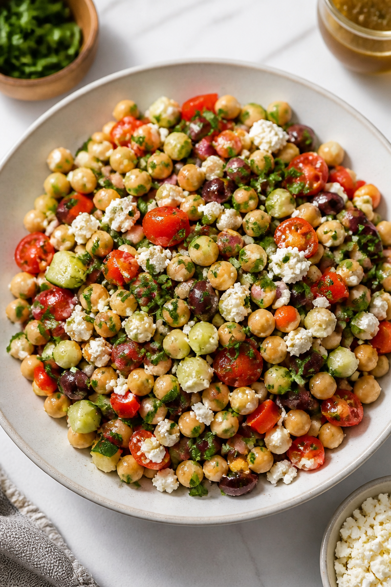 10-Minute Mediterranean Chickpea Salad