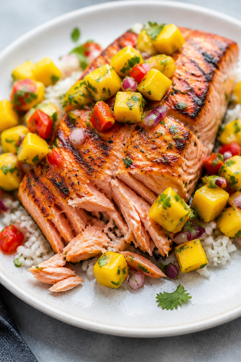 Fresh Salmon with Mango Salsa