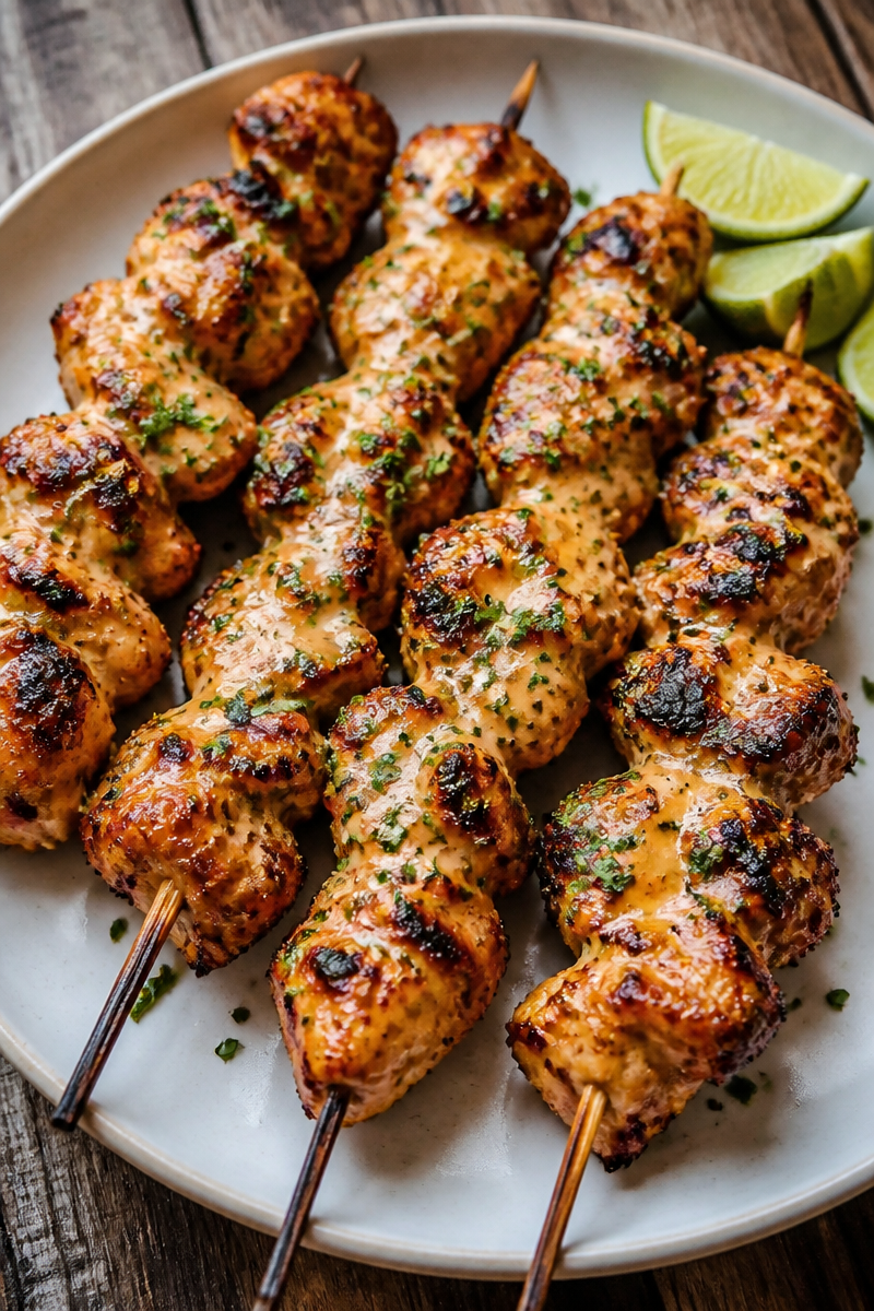 Bang Bang Chicken Skewers