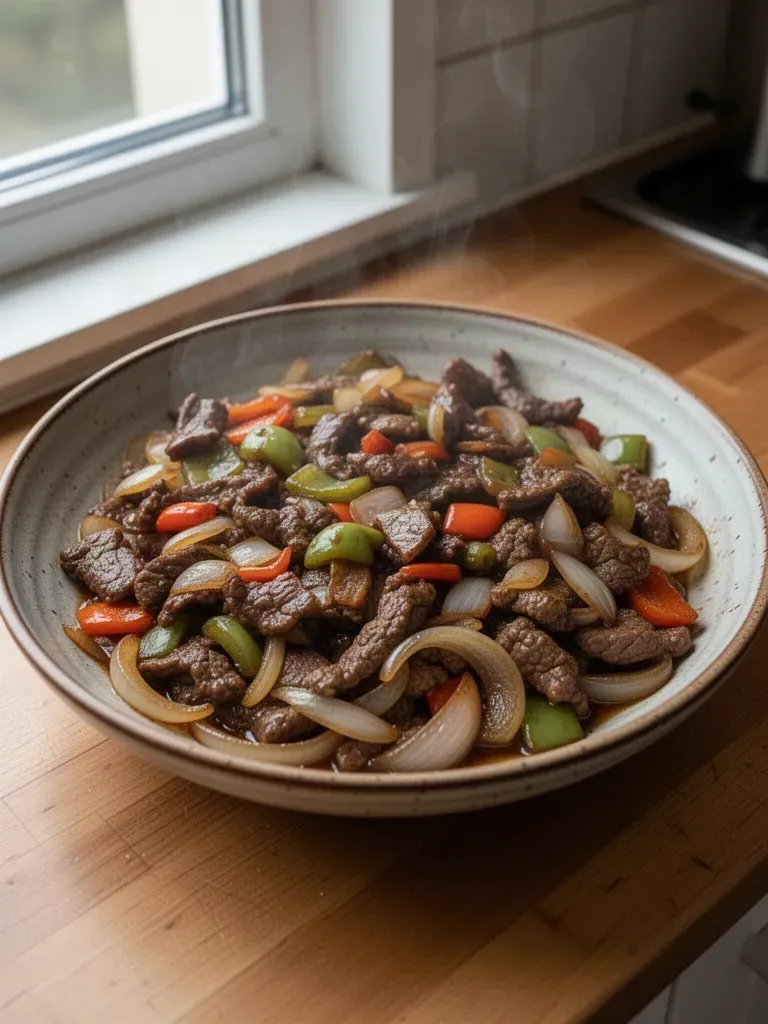 Chinese Pepper Steak with Onions