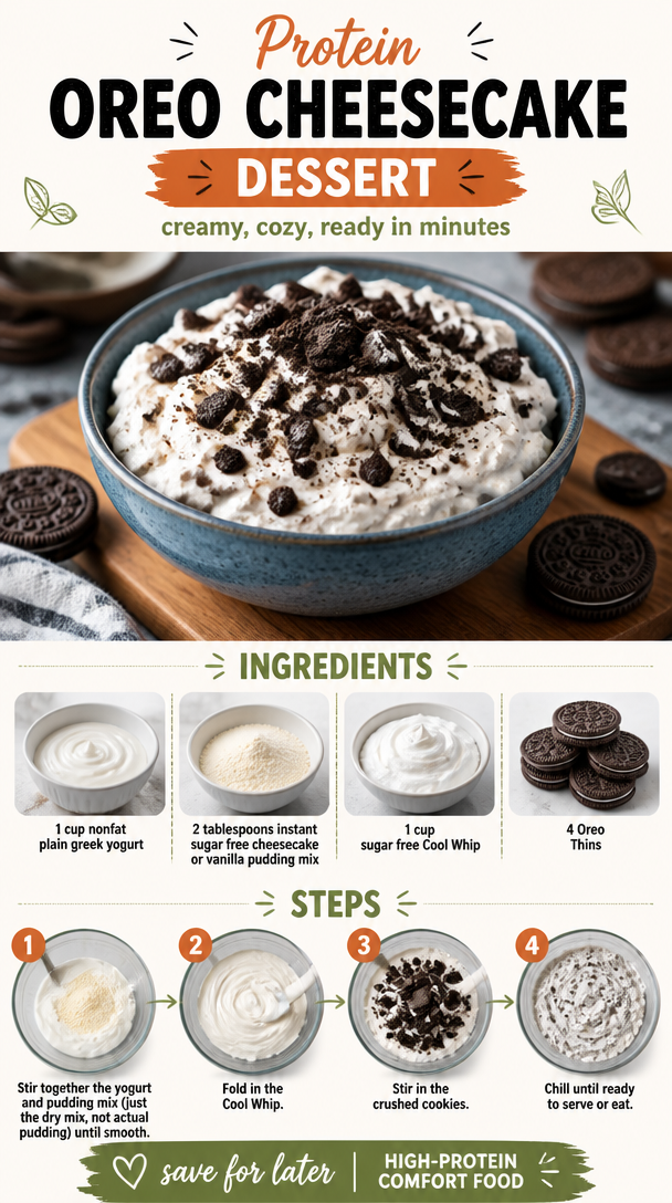 Protein Oreo Cheesecake Dessert