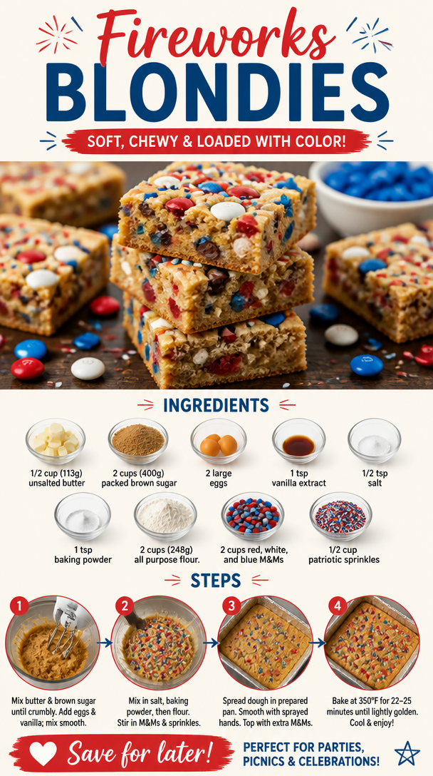 Fireworks Blondies