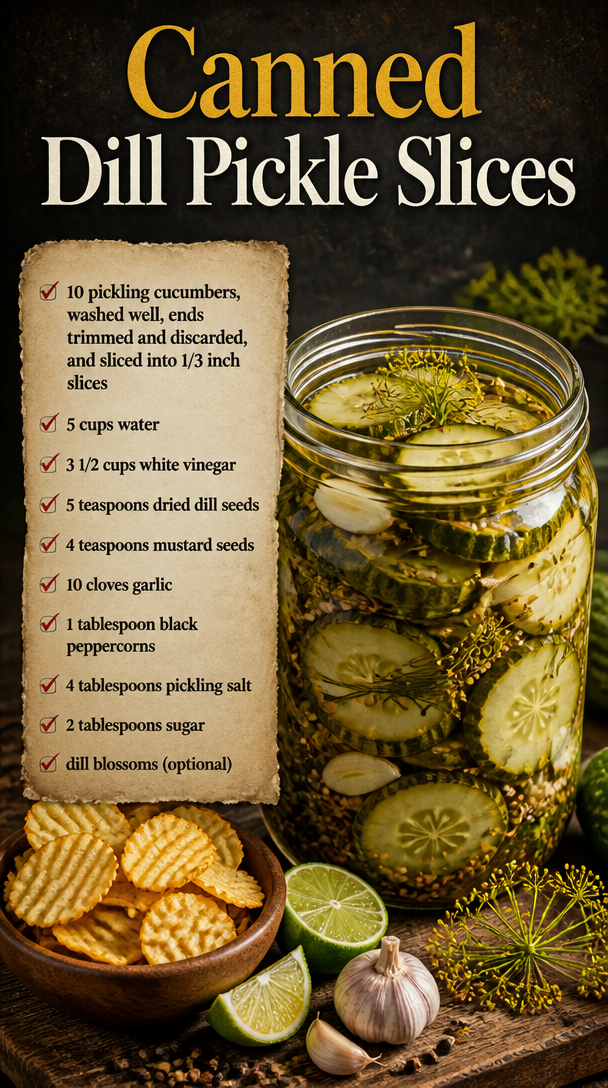 Canned Dill Pickle Slices