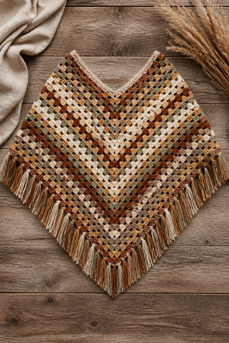 Crochet Poncho Pattern Autumn Style