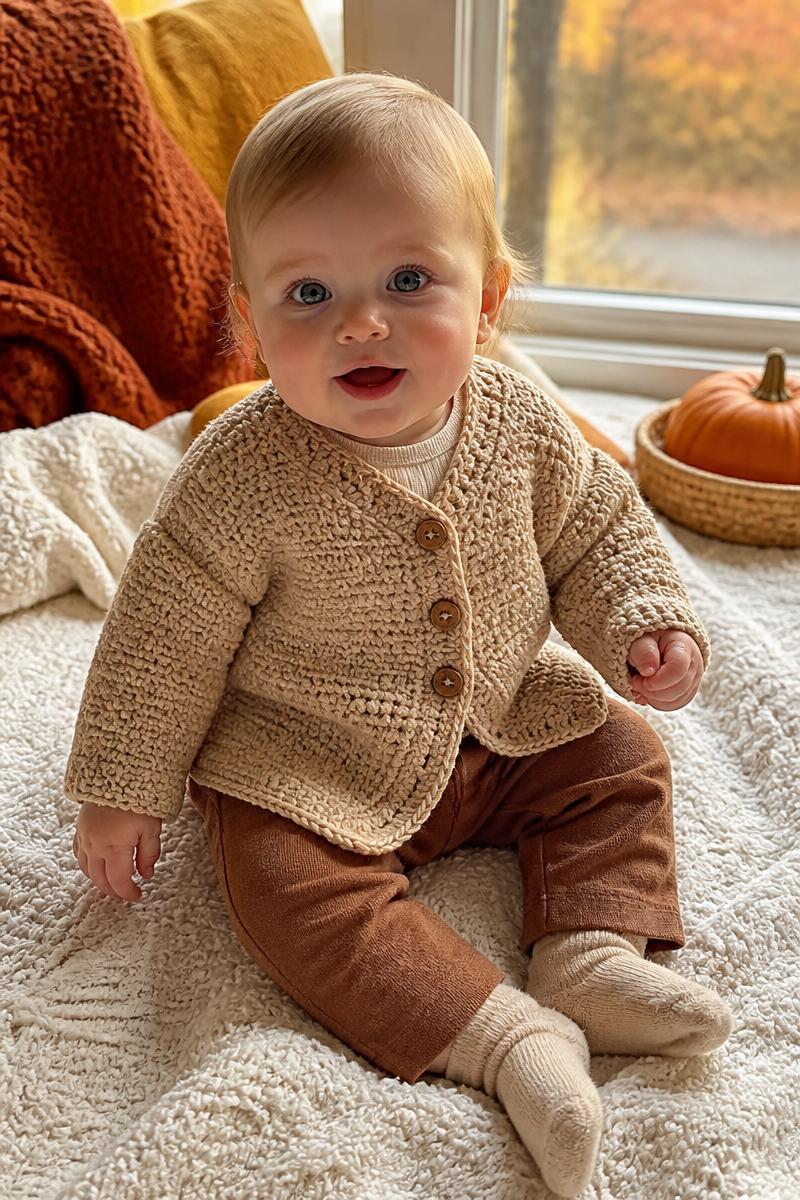 Crochet Baby Cardigan Sweater Set