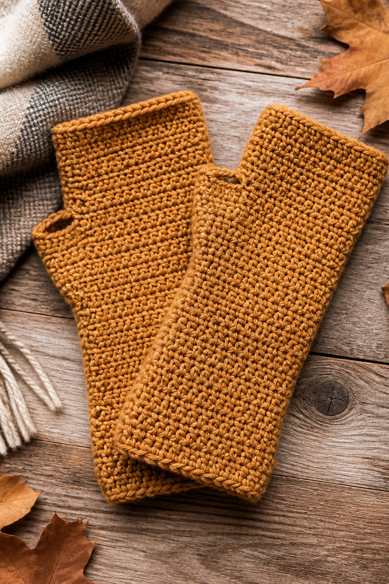 Crochet Fingerless Glove Pattern Fall
