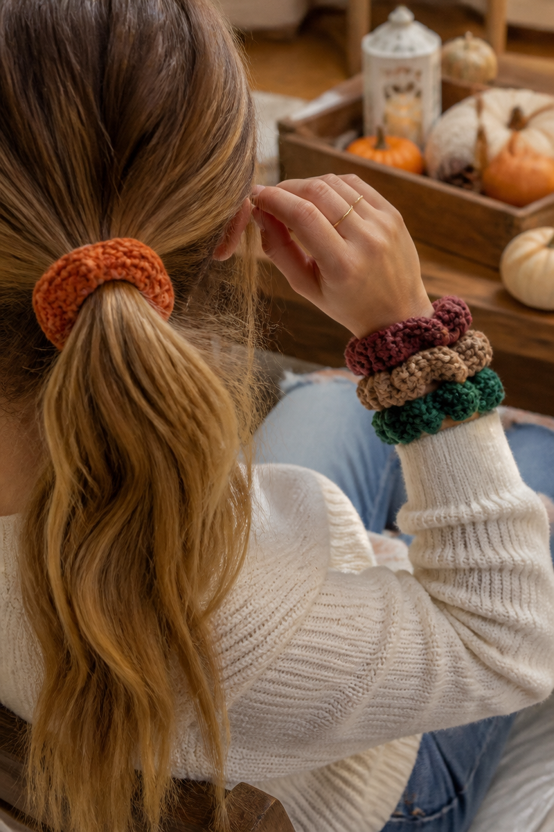 Crochet Scrunchie Pattern Set Easy