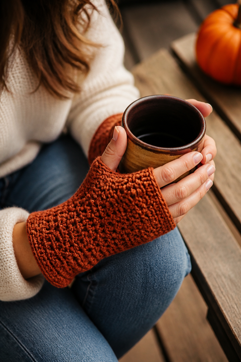 Crochet Fingerless Glove Pattern Fall