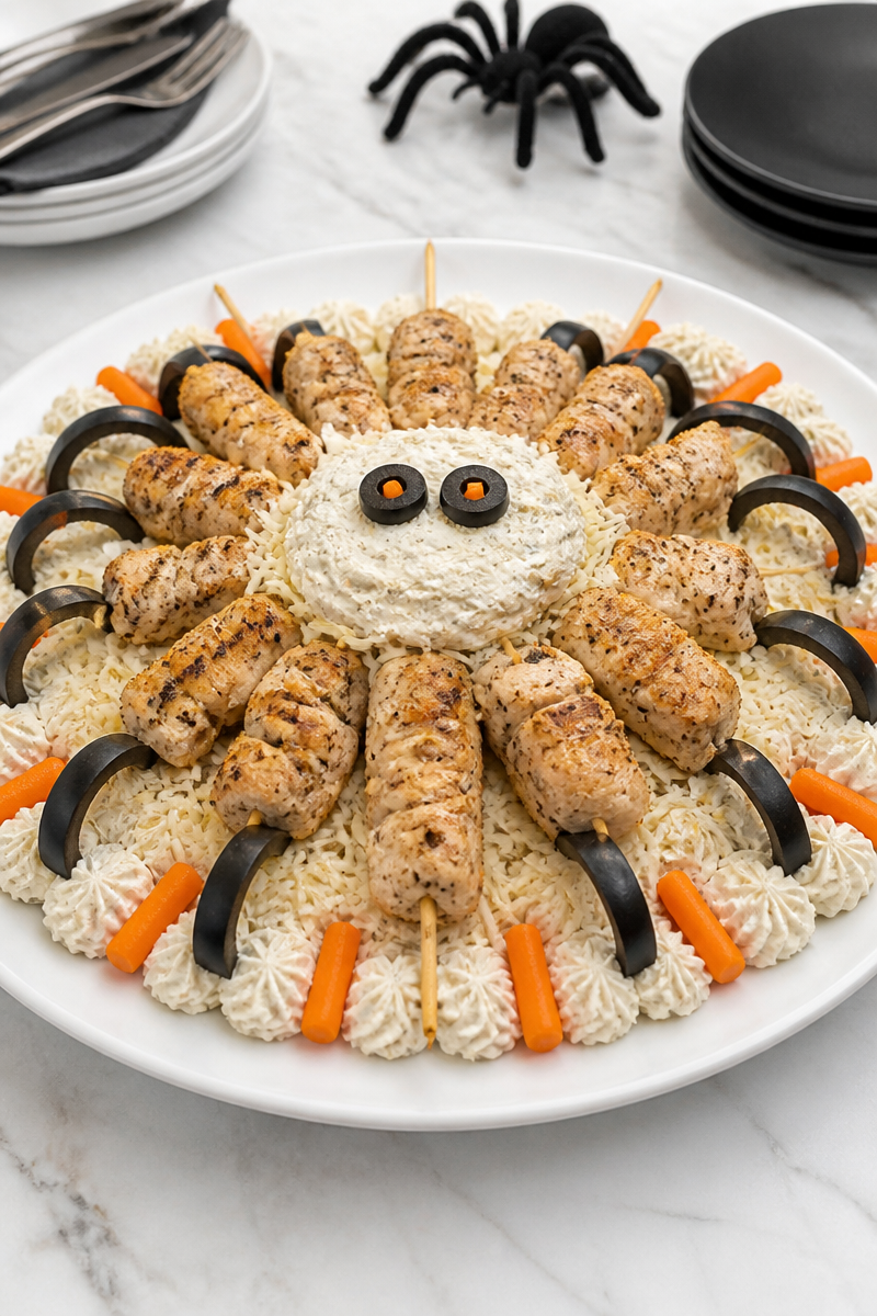 Spider Chicken Kabob Cream Cheese