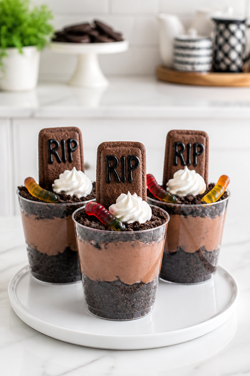 Graveyard Chocolate Mousse Dessert Cup