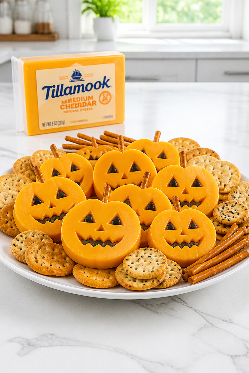 Jack O Lantern Cheese Cracker Snack