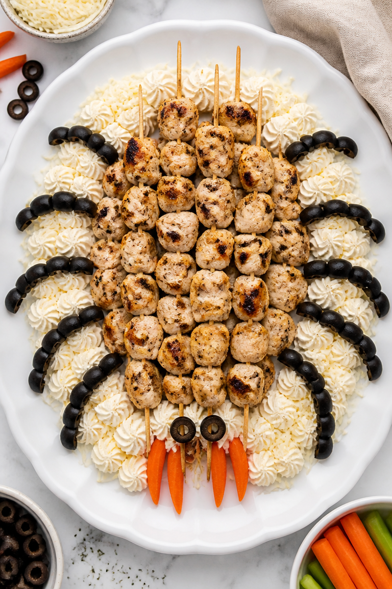 Spider Chicken Kabob Cream Cheese