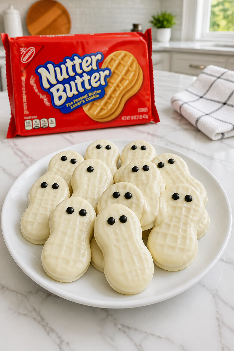 Nutter Butter Ghost Cookie White Chocolate