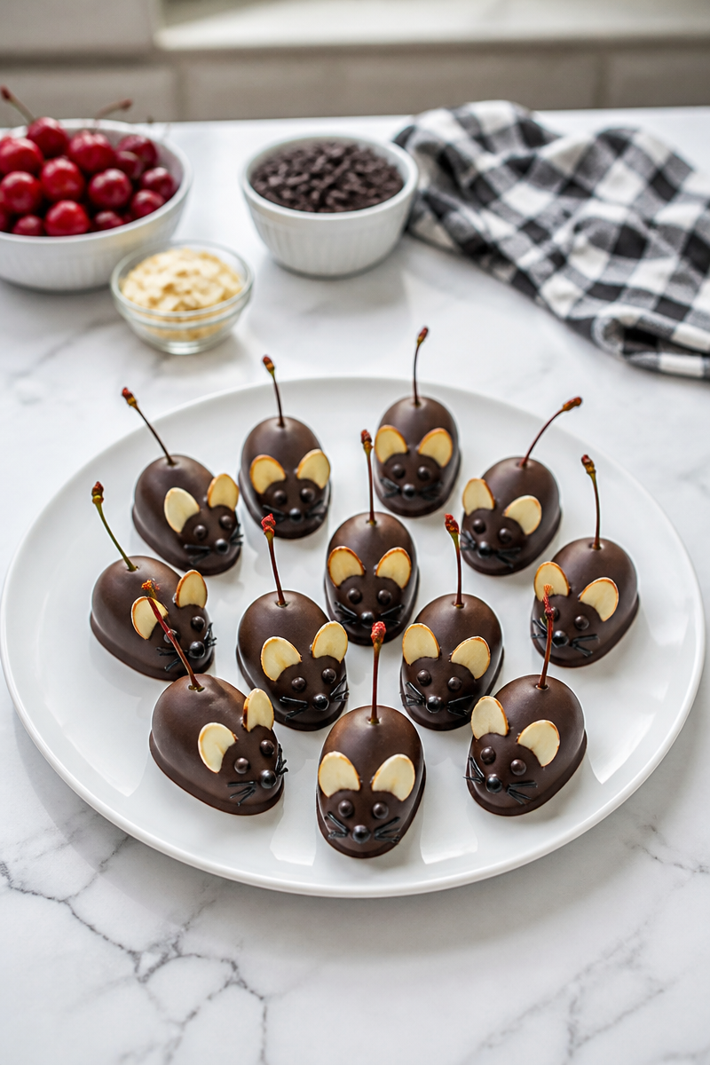 Chocolate Mice Cherry Candy Treat