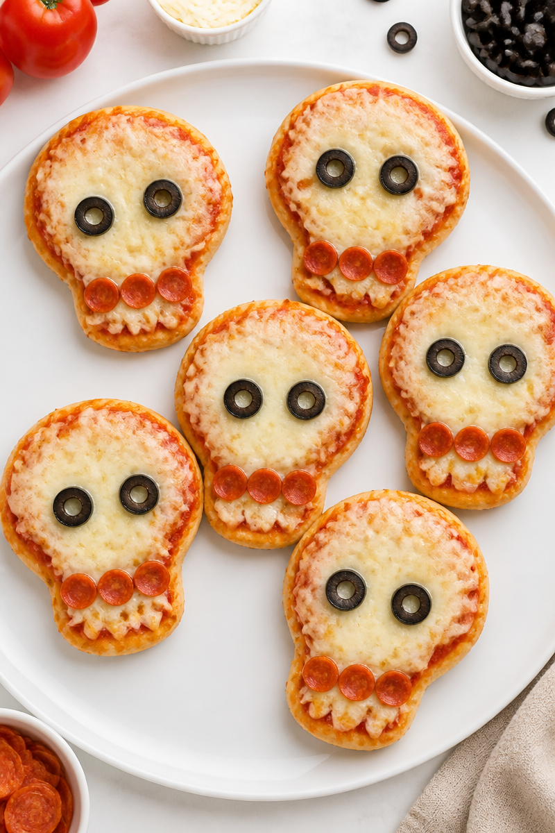Trending Pizza Skull Halloween Snack