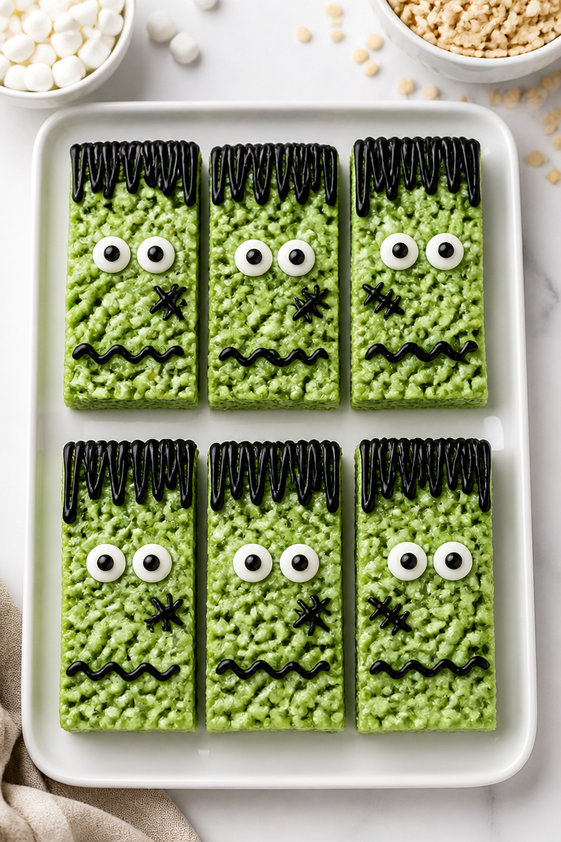 Frankenstein Rice Krispie Treat Green