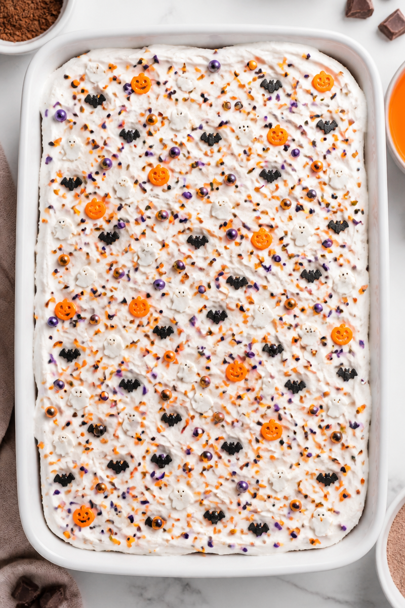 Halloween Poke Cake Orange Jello