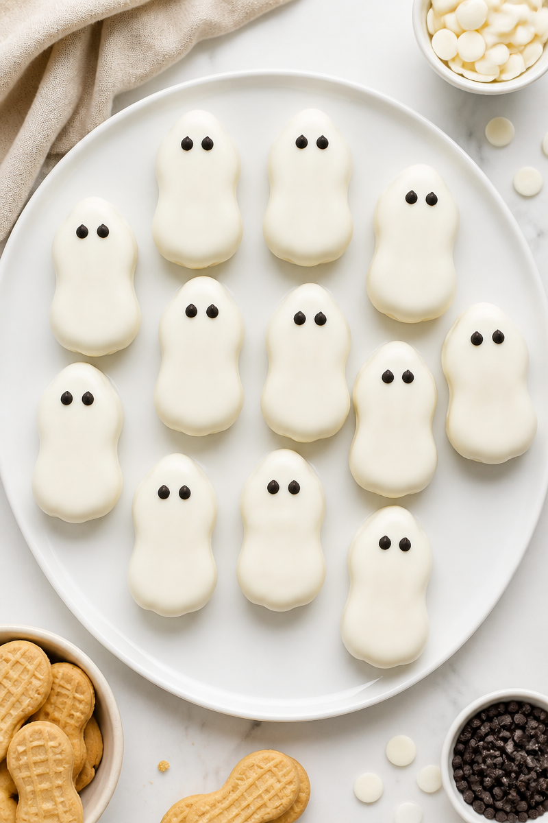 Nutter Butter Ghost Cookie White Chocolate