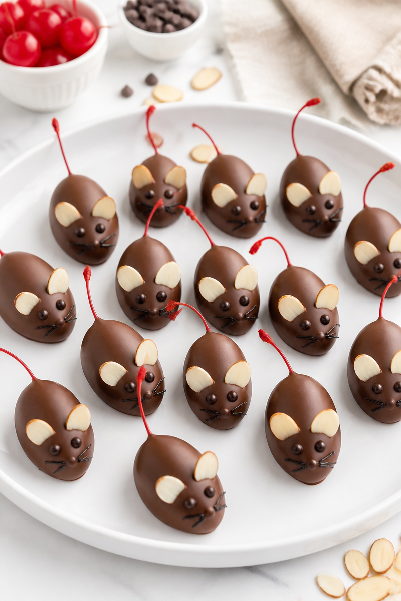 Chocolate Mice Cherry Candy Treat