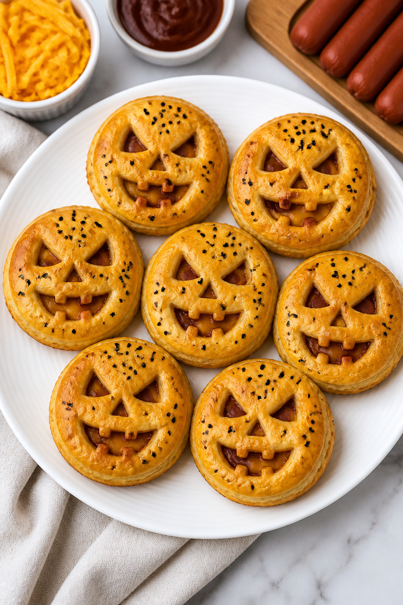 Halloweenie Pocket Jack O Lantern Biscuit