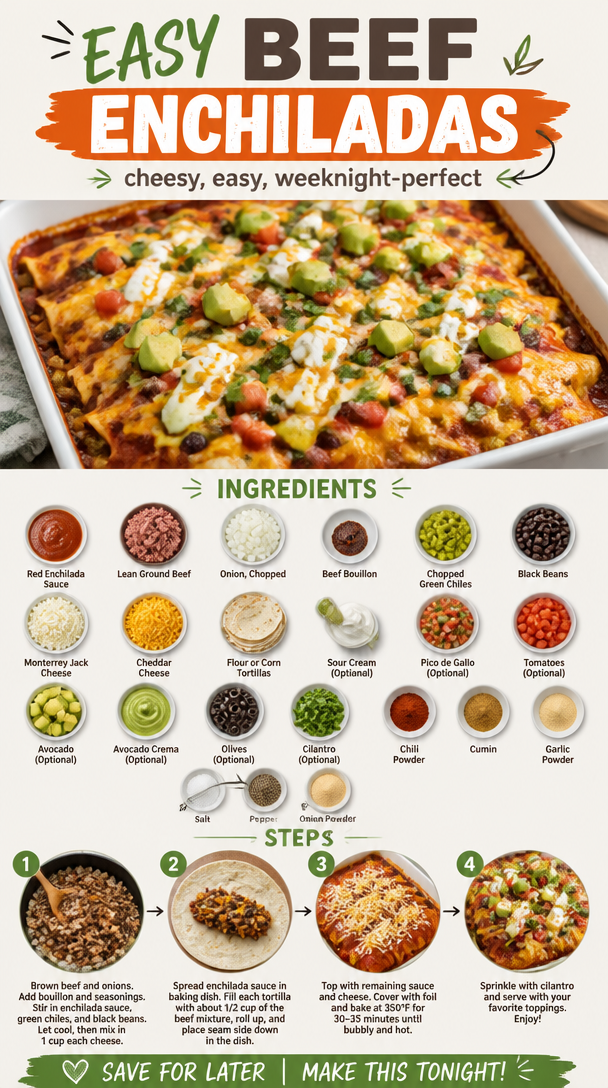 EASY BEEF ENCHILADAS