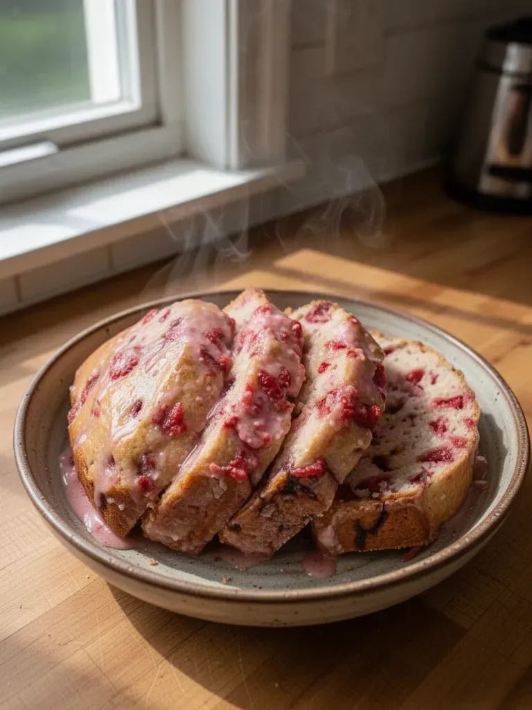 Glazed Strawberry Bread