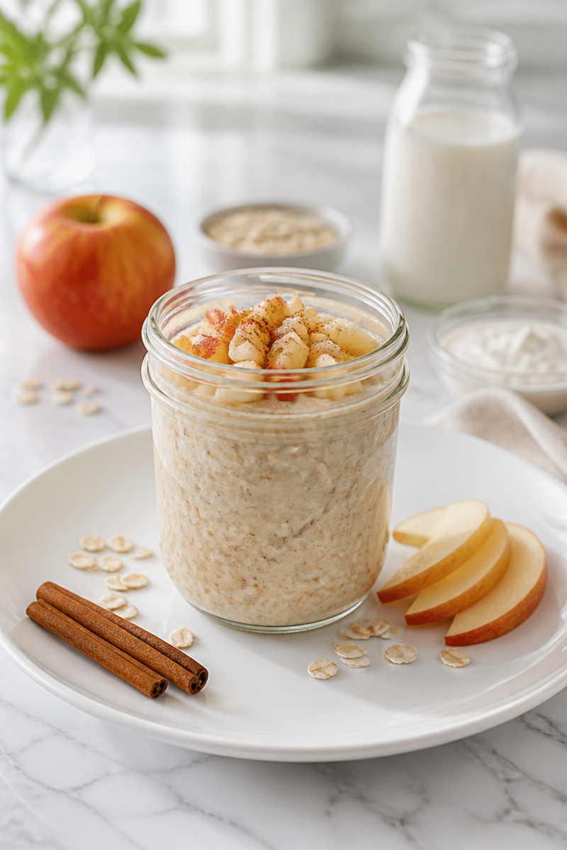 Overnight Oats Pomme Cannelle Rapide