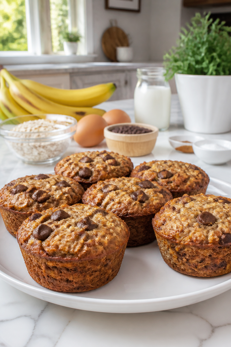 Muffins Banane Avoine Sans Sucre