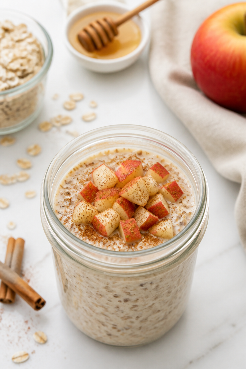 Overnight Oats Pomme Cannelle Rapide