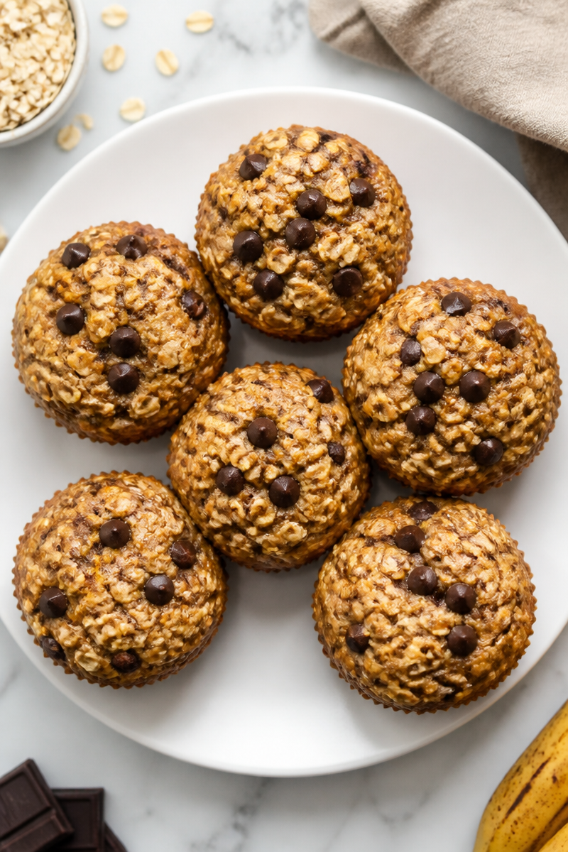 Muffins Banane Avoine Sans Sucre