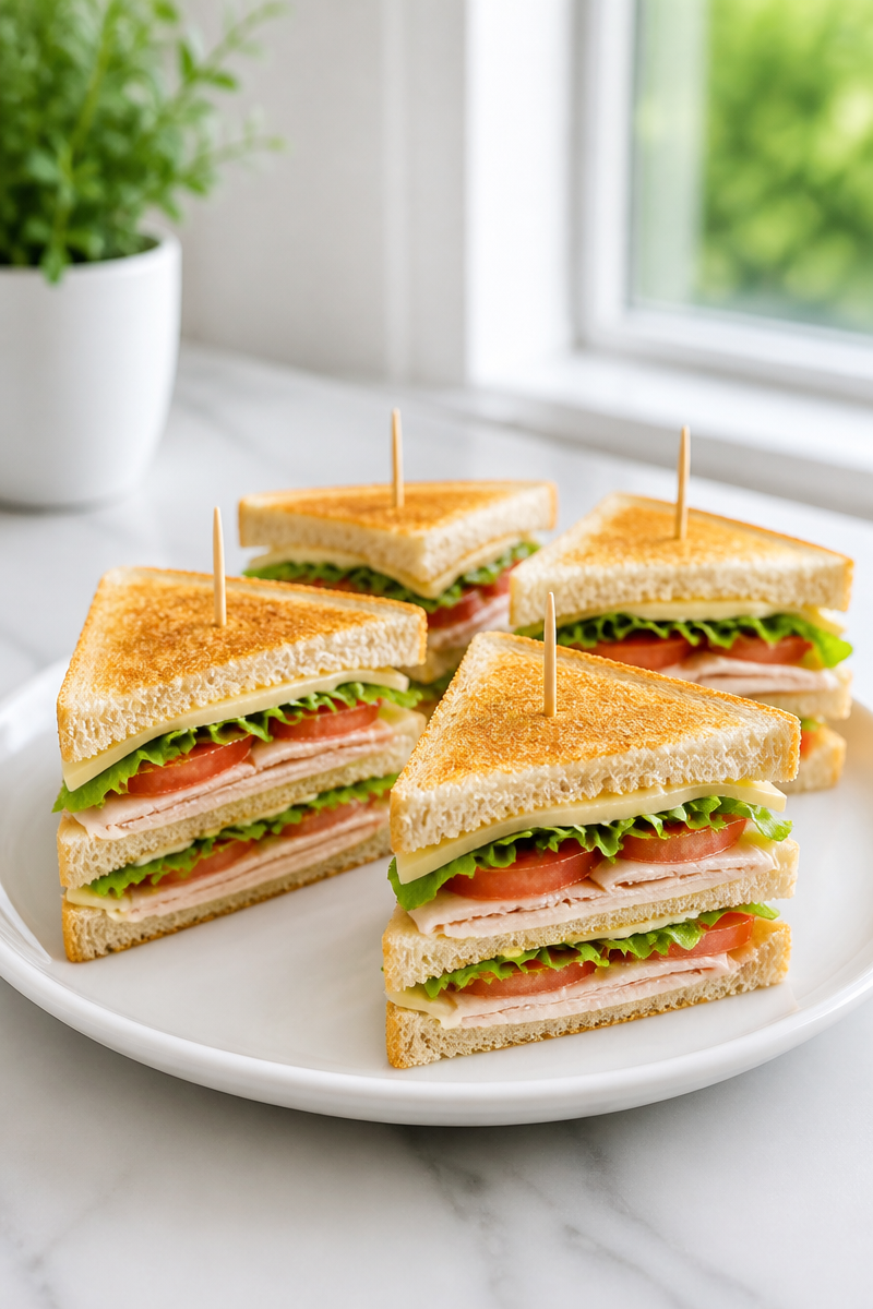 Sandwich Club Dinde Fromage Facile