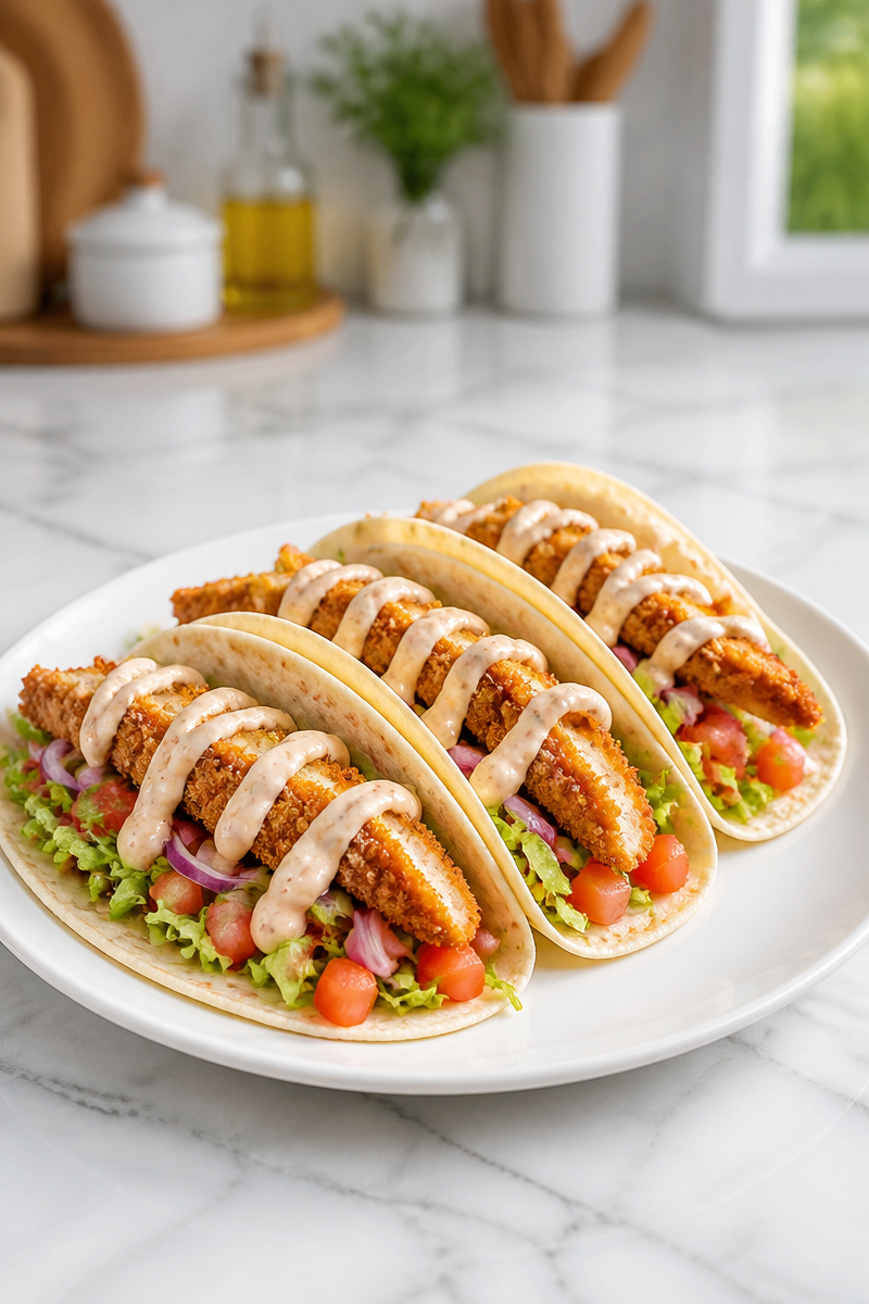 Tacos Poulet Croustillant Sauce Maison