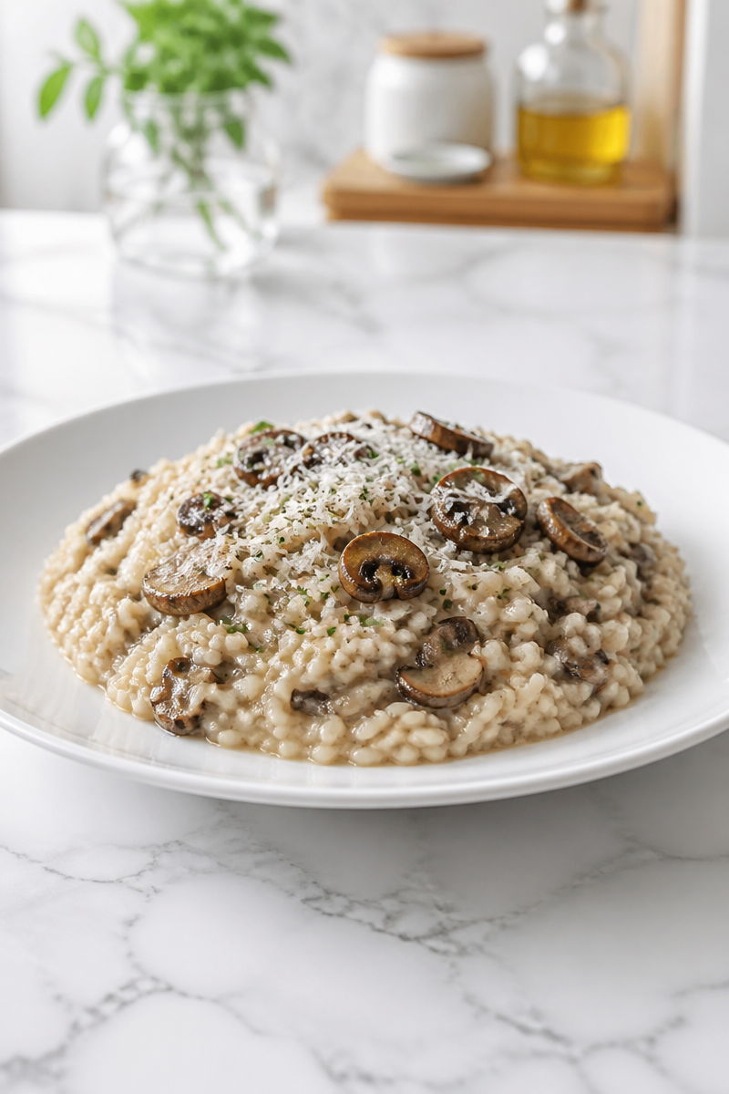 Risotto Champignons Parmesan Fait Maison